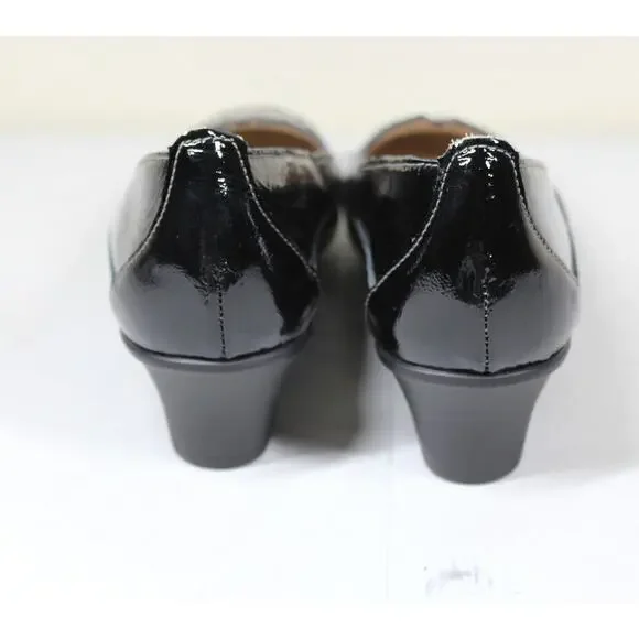 SAS Sonyo Slip-On Patent Leather Cut-Out Pumps Perforated Loafers Shoes 8M - Picture 4 of 7